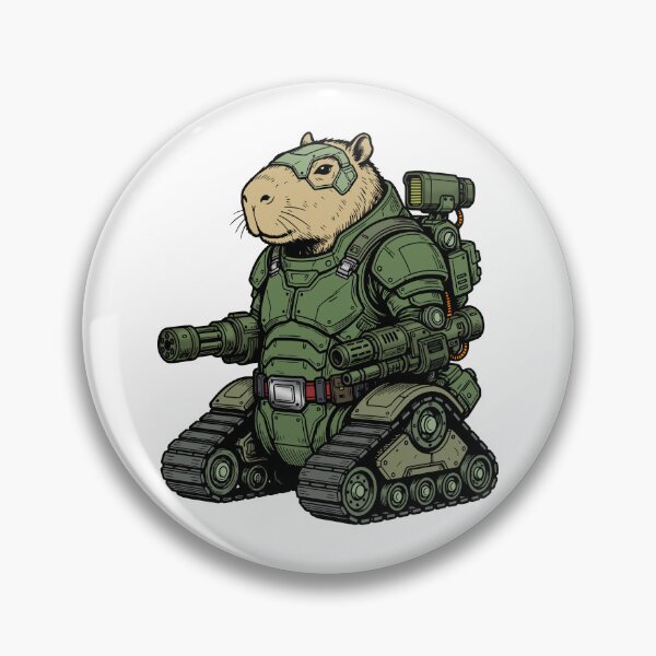 Item preview, Cyborg Fighting Capybara designed and sold by krabbaraban.