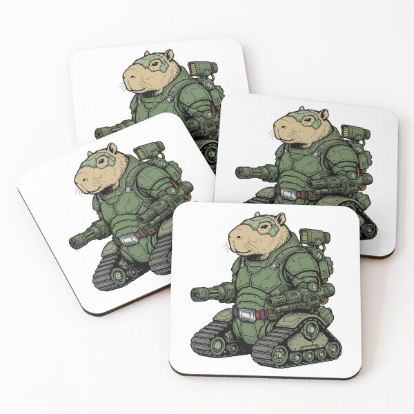 Item preview, Cyborg Fighting Capybara designed and sold by krabbaraban.