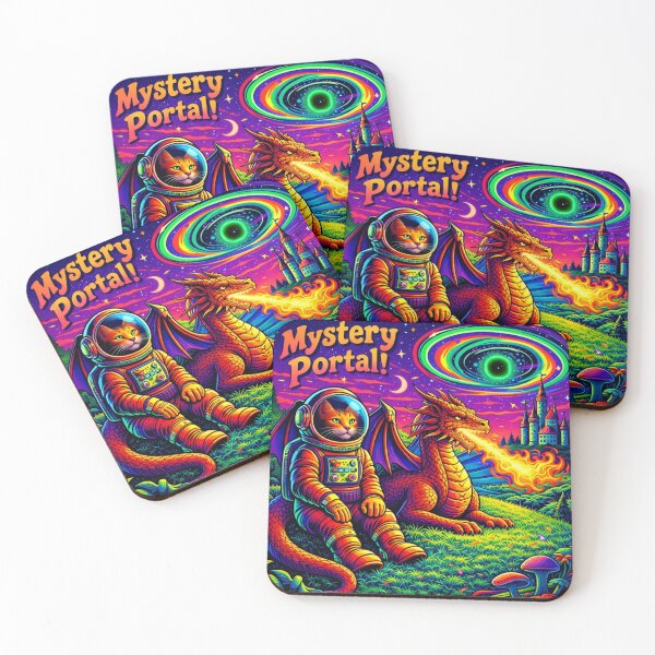 Item preview, Mystery Portal – Surreal Fantasy Cat & Dragon Adventure designed and sold by Dogandesighn.