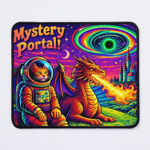 Item preview, Mystery Portal – Surreal Fantasy Cat & Dragon Adventure designed and sold by Dogandesighn.