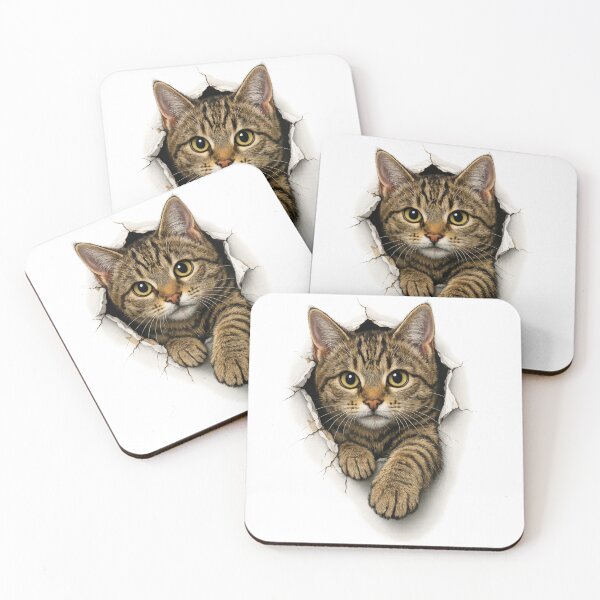 Item preview, Cute Cat Breaking Wall designed and sold by RedSwagStore.