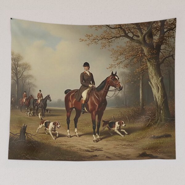 Item preview, Fox Hunting picture serie 3/3 - Equestrian Painting designed and sold by KiwiRider.