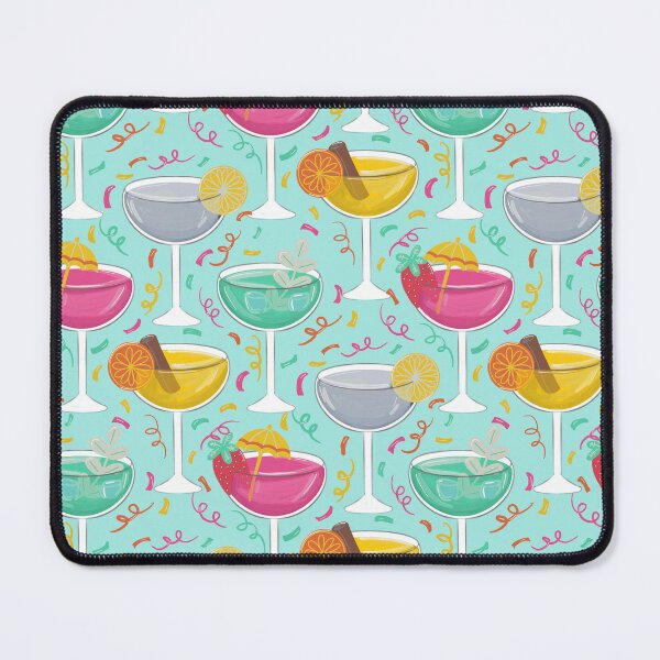 Item preview, Celebrate Cocktails Party Confetti Margueritas aqua background designed and sold by pholiumsigma_design.