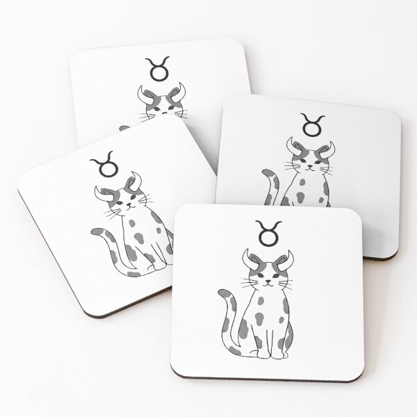 Item preview, Taurus Cat Minimalist Design | Zodiac Astrology Illustration designed and sold by CuteKats.