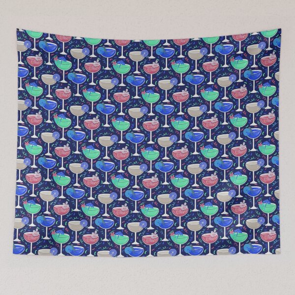 Item preview, Celebrate Cocktails Party Confetti Margueritas dark blue neon designed and sold by pholiumsigma_design.