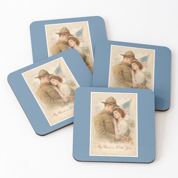 Item preview, 1918 Wartime Valentine Postcard – My Heart Is With You designed and sold by Novel Works Studio.