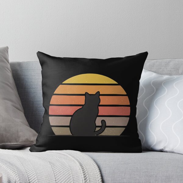 Item preview, Retro Sunset Black Cat Silhouette designed and sold by 8tinty.
