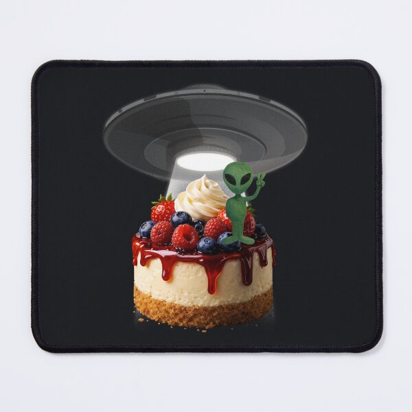 Item preview, Alien Snacktime Cheesecake – UFO Abduction Dessert with Cute Alien Humor designed and sold by MeghannsMinimalMeals.