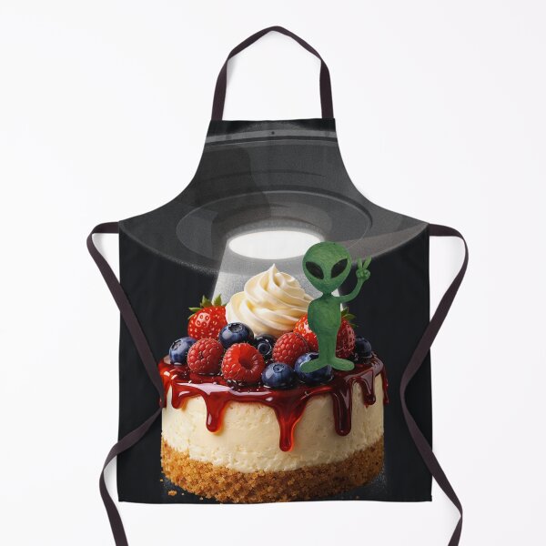 Item preview, Alien Snacktime Cheesecake – UFO Abduction Dessert with Cute Alien Humor designed and sold by MeghannsMinimalMeals.