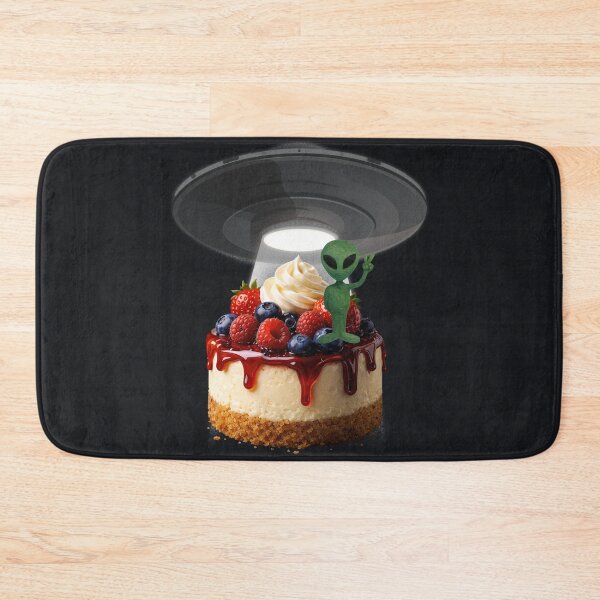 Item preview, Alien Snacktime Cheesecake – UFO Abduction Dessert with Cute Alien Humor designed and sold by MeghannsMinimalMeals.