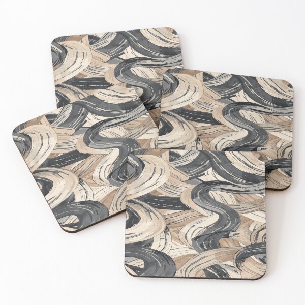 Item preview, Abstract Brush Loop Pattern in Muted Tones designed and sold by mari0n980.