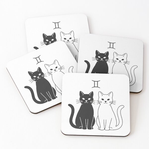 Item preview, Gemini Cat Zodiac Sign designed and sold by CuteKats.
