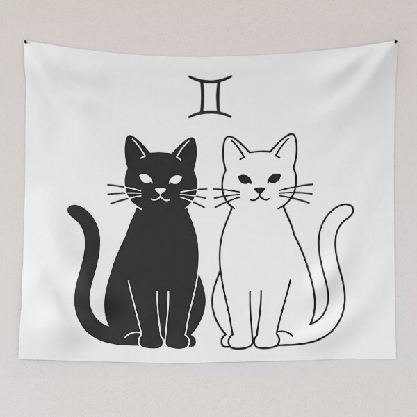 Item preview, Gemini Cat Zodiac Sign designed and sold by CuteKats.
