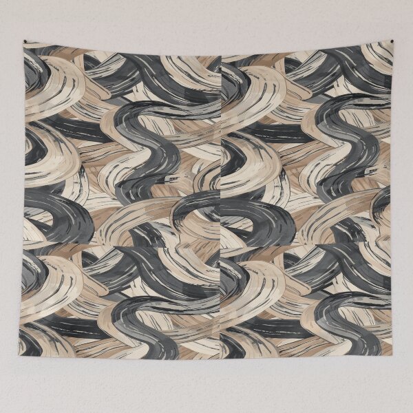 Item preview, Abstract Brush Loop Pattern in Muted Tones designed and sold by mari0n980.