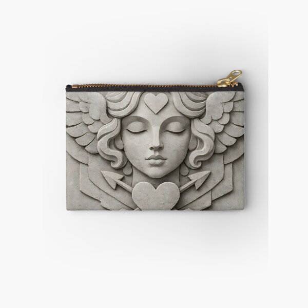 Item preview, Sacred Angel Heart and Arrow Stone Relief Art designed and sold by Beamiverse.