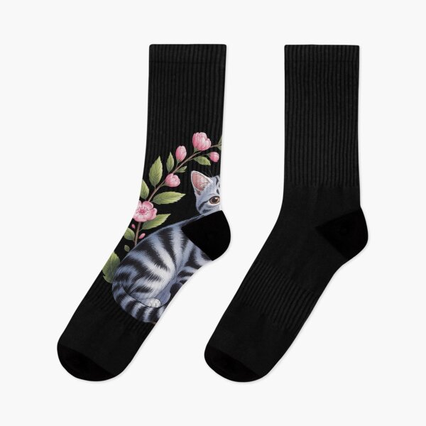 Item preview, Cute Kitten with Pink Flowers designed and sold by joyouartArt.