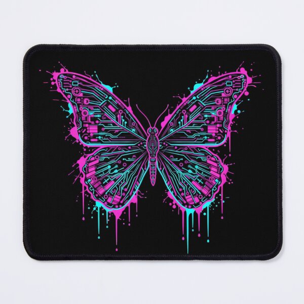 Item preview, Electric Neon Butterfly - Cyber Circuit Art designed and sold by ImpactVibe.