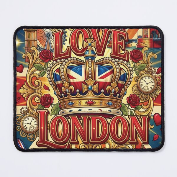 Item preview, Royal Crown Love London Vintage Union Jack Art designed and sold by DGtaLrtcom.
