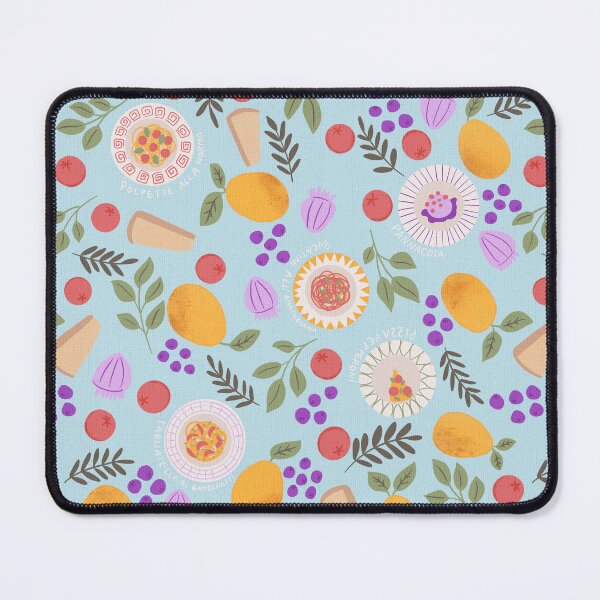 Item preview, Italian Foods Dishes Lemons soft blue background designed and sold by pholiumsigma_design.