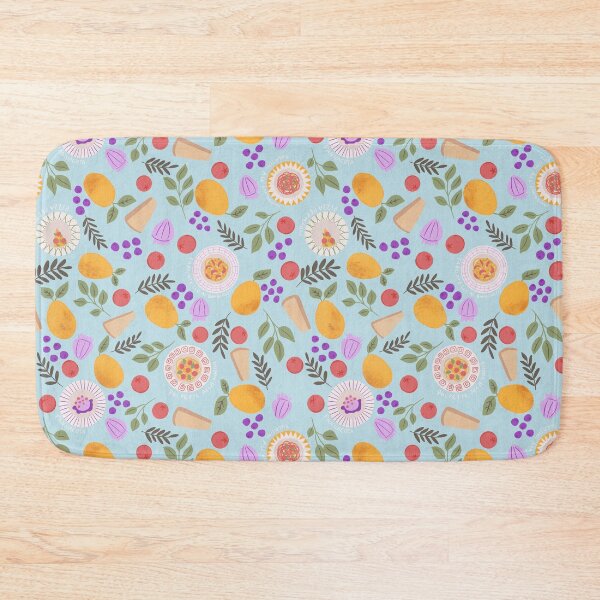Item preview, Italian Foods Dishes Lemons soft blue background designed and sold by pholiumsigma_design.