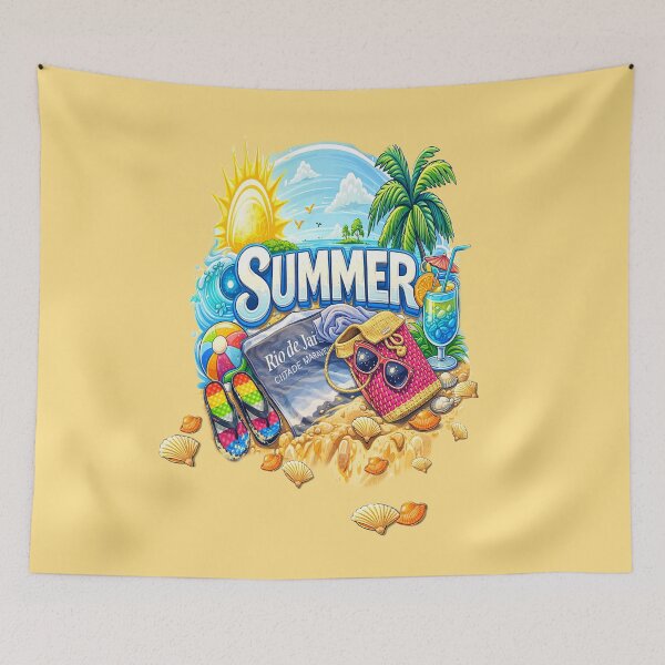 Item preview, Summer time. Ocean breeze. Flowers, sea shells designed and sold by Natart1004.