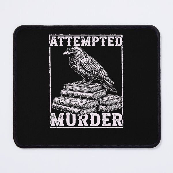 Item preview, Attempted Murder Crow Pun - Funny Bird Watching & Dark Humor Design designed and sold by Axivra.