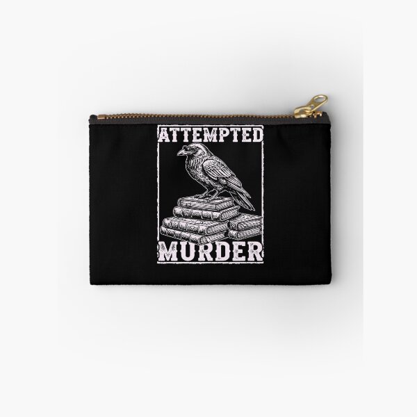 Item preview, Attempted Murder Crow Pun - Funny Bird Watching & Dark Humor Design designed and sold by Axivra.