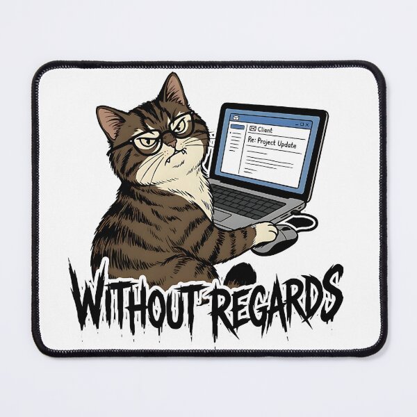 Item preview, Angry Corporate Cat Answering Emails - Relatable Office Humor designed and sold by thernaX.