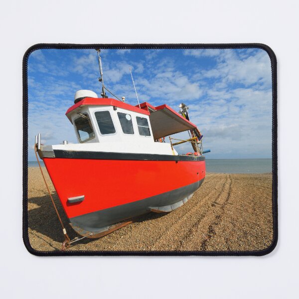 Item preview, Red fishing boat on Aldeburgh beach designed and sold by Umdash919.