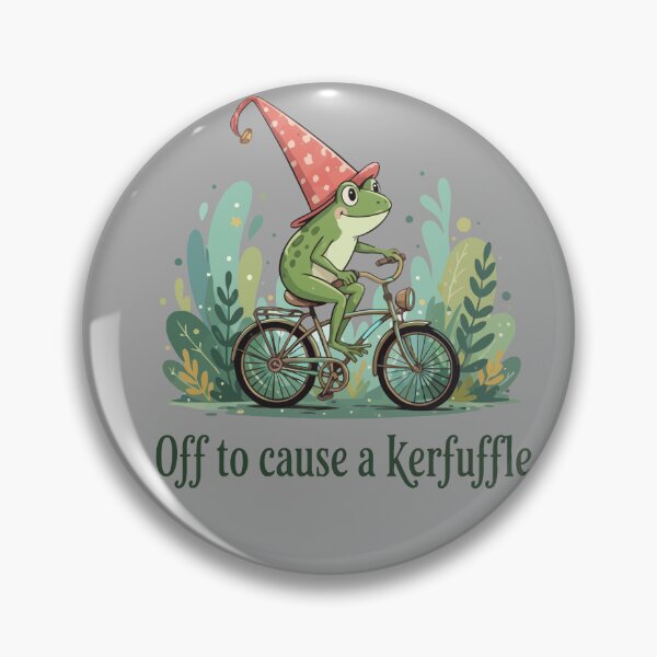 Item preview, Off To Cause A Kerfuffle Frog - Funny Sarcastic Meme Graphic designed and sold by BANKACEM.STORE.