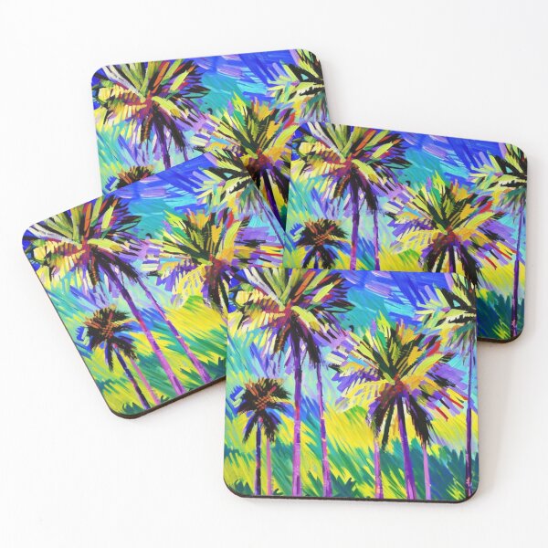 Item preview, Neon Color Palm Tree Art for Maximalist Decor Fans designed and sold by WildStroke.