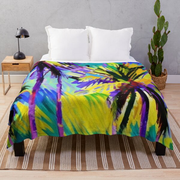 Item preview, Neon Color Palm Tree Art for Maximalist Decor Fans designed and sold by WildStroke.