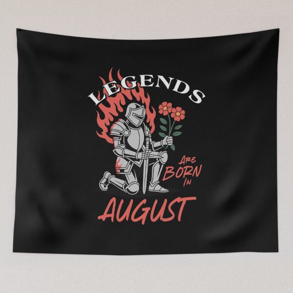 Item preview, Legends Are Born in August – Knight Birthday Graphic designed and sold by TipTop GFX.