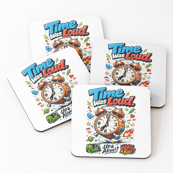 Item preview, Time Was Loud Retro Alarm Clock Pop Art - Wake and Riot Rebellious Morning Aesthetic - Vibrant Punk Rock Graphic for Early Risers and No Chill Vibes by Vivaan Studio designed and sold by Vivaan Studio.