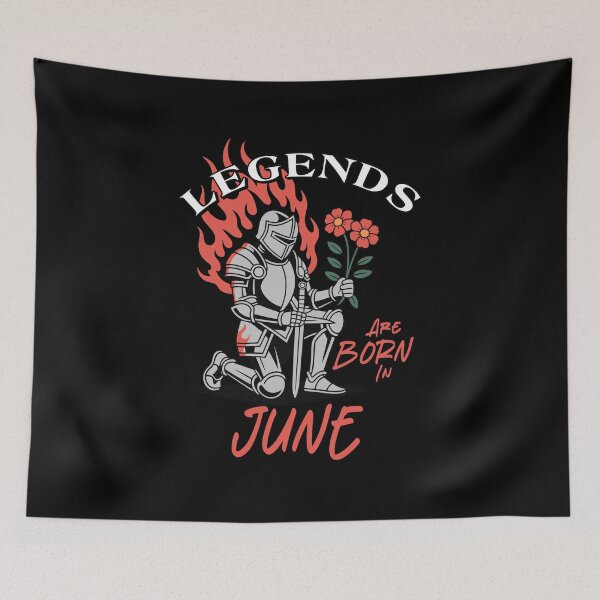 Item preview, Legends Are Born in June – Knight Birthday Graphic designed and sold by TipTop GFX.