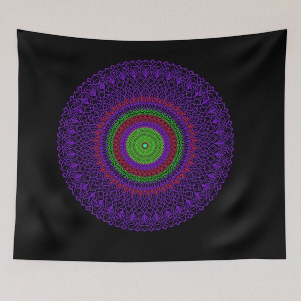 Item preview, "Radiant Mandala with Petal Layers and Scalloped Floral Edge" designed and sold by nighttime1990.