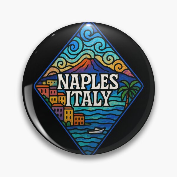 Item preview, Naples Italy Stained Glass Travel designed and sold by TomFrontierArt.