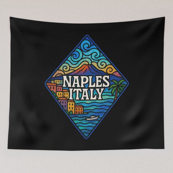 Item preview, Naples Italy Stained Glass Travel designed and sold by TomFrontierArt.