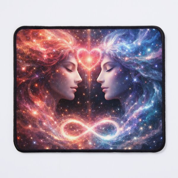 Item preview, Cosmic Twin Souls with Infinite Love Energy Art designed and sold by Beamiverse.