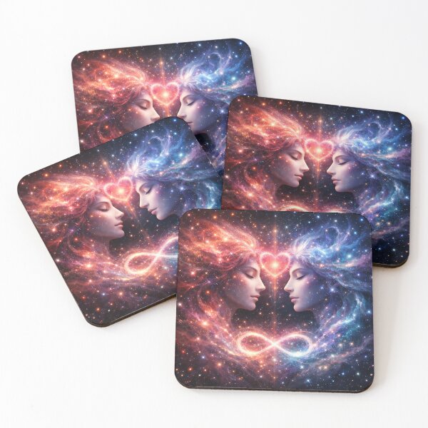 Item preview, Cosmic Twin Souls with Infinite Love Energy Art designed and sold by Beamiverse.