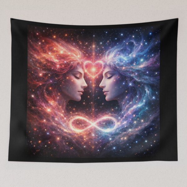 Item preview, Cosmic Twin Souls with Infinite Love Energy Art designed and sold by Beamiverse.
