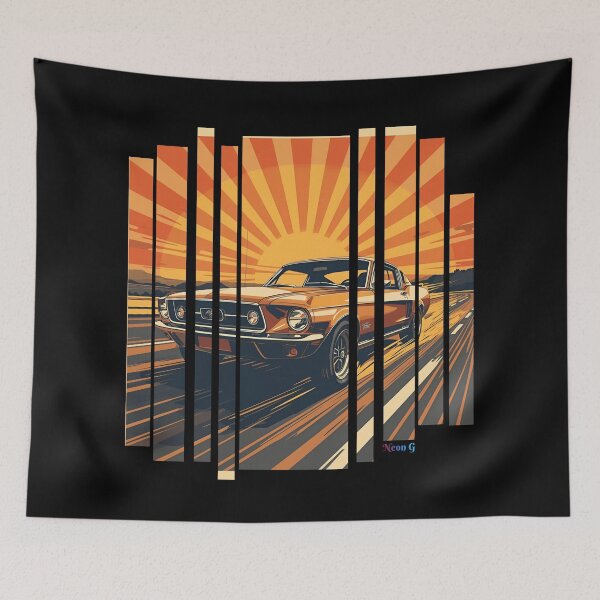 Item preview, For Mustan Fastbac 1967, retro illustration 8 designed and sold by Neon G.