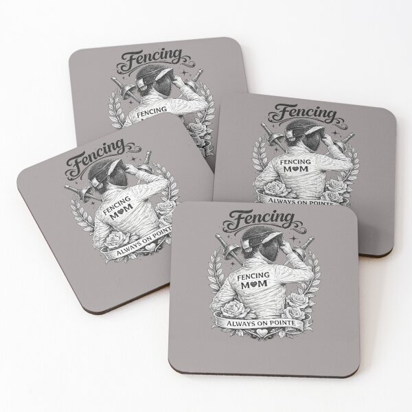 Item preview, Fencing Mom – Always on Pointe (Vintage Black & White Fencer Design) designed and sold by ChillCharmStudio.