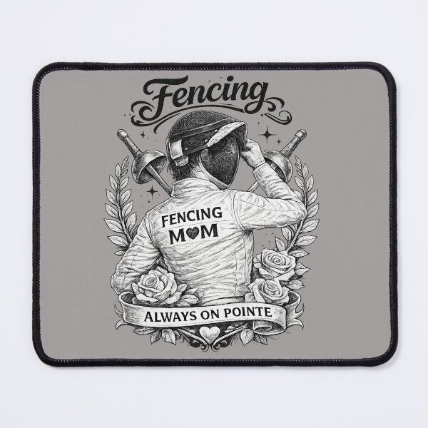 Item preview, Fencing Mom – Always on Pointe (Vintage Black & White Fencer Design) designed and sold by ChillCharmStudio.