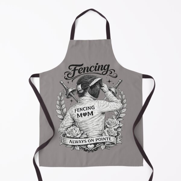 Item preview, Fencing Mom – Always on Pointe (Vintage Black & White Fencer Design) designed and sold by ChillCharmStudio.