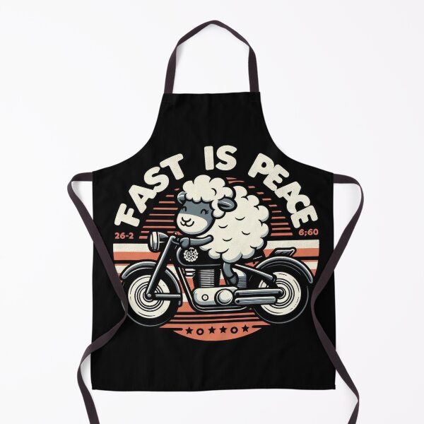 Item preview, Fast is Peace Sheep - Retro Vintage Motorcycle Biker designed and sold by Zoo-Moo.