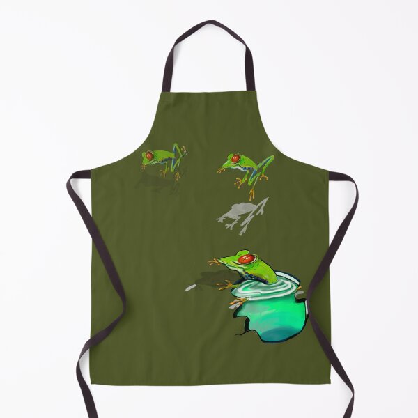 Item preview, Green Red eyed tree frogs in 3d - optical illusion rain forest science fiction gift Lizard dragon zoology designed and sold by Artonmytee.