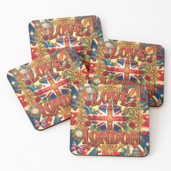 Item preview, Royal Teapot Love London Vintage Union Jack Art designed and sold by DGtaLrtcom.