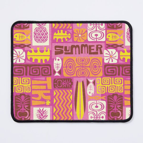 Item preview, Retro Hawaii Colorful Tropical Tiki Summer Tapa Print designed and sold by RetroMaggie.
