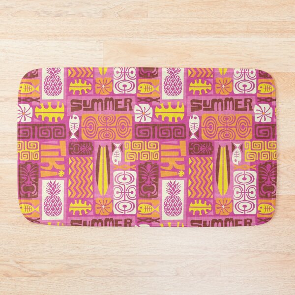 Item preview, Retro Hawaii Colorful Tropical Tiki Summer Tapa Print  designed and sold by RetroMaggie.